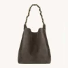 Saint Laurent YSL Women Amalia In Suede-Gray 8347501U 12 Saint Laurent YSL Women Amalia In Suede-Gray 8347501U