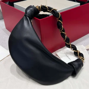 Saint Laurent YSL Women Amalia Mini Hobo In Lambskin Black