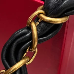Saint Laurent YSL Women Amalia Mini Hobo In Lambskin Black