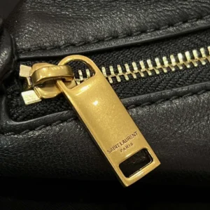 Saint Laurent YSL Women Amalia Mini Hobo In Lambskin Black