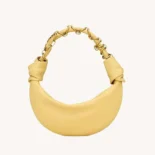 Saint Laurent YSL Women Amalia Mini Hobo In Lambskin-Yellow