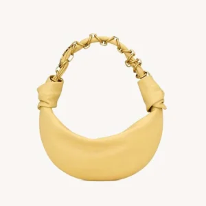 Saint Laurent YSL Women Amalia Mini Hobo In Lambskin-Yellow