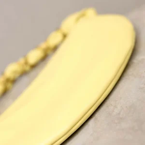 Saint Laurent YSL Women Amalia Mini Hobo In Lambskin-Yellow