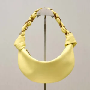 Saint Laurent YSL Women Amalia Mini Hobo In Lambskin-Yellow