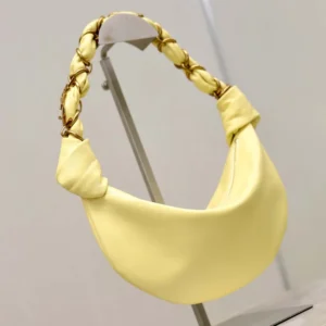 Saint Laurent YSL Women Amalia Mini Hobo In Lambskin-Yellow