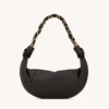 Saint Laurent YSL Women Amalia Small Hobo In Lambskin-Black
