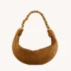 Saint Laurent YSL Women Amalia Small Hobo In Lambskin-Brown
