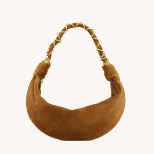 Saint Laurent YSL Women Amalia Small Hobo In Lambskin-Brown