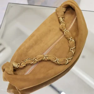 Saint Laurent YSL Women Amalia Small Hobo In Lambskin-Brown