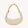Saint Laurent YSL Women Amalia Small Hobo In Lambskin-White