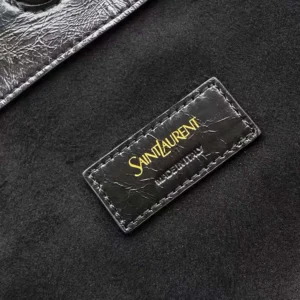 Saint Laurent YSL Women Hortense Hobo In Shiny Leather Black