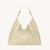 Saint Laurent YSL Women Hortense Hobo In Shiny Leather White