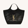 Saint Laurent YSL Women Icare In Raffia Black 772191GA