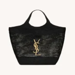Saint Laurent YSL Women Icare In Raffia Black 772191GA