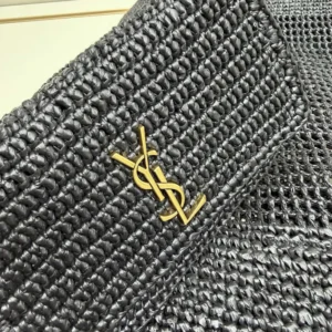 Saint Laurent YSL Women Icare In Raffia Black 772191GA