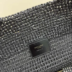 Saint Laurent YSL Women Icare In Raffia Black 772191GA