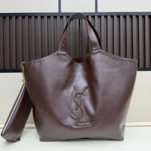 Saint Laurent YSL Women Icare In Smooth Leather Burgundy