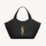 Saint Laurent YSL Women Icare Medium In Quilted Nappa Black