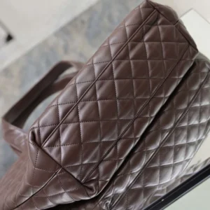 Saint Laurent YSL Women Icare Medium In Quilted Nappa Burgundy