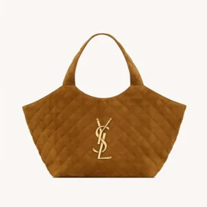 Saint Laurent YSL Women Icare Medium In Quilted Suede