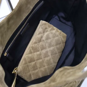 Saint Laurent YSL Women Icare Medium In Quilted Suede