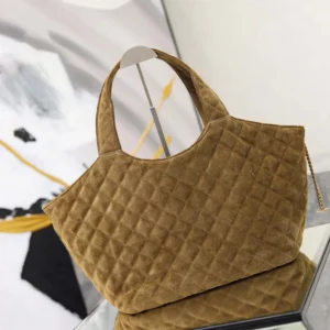 Saint Laurent YSL Women Icare Medium In Quilted Suede