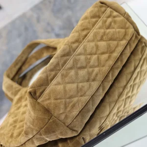 Saint Laurent YSL Women Icare Medium In Quilted Suede