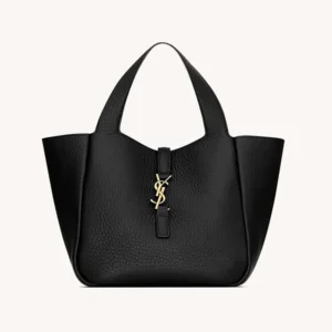 Saint Laurent YSL Women Le 5 À 7 Baby Bea In Grained Leather-Black