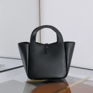 Saint Laurent YSL Women Le 5 À 7 Baby Bea In Grained Leather-Black