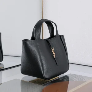 Saint Laurent YSL Women Le 5 À 7 Baby Bea In Grained Leather-Black