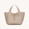 Saint Laurent YSL Women Le 5 À 7 Baby Bea In Grained Leather-Light Cumin