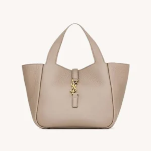Saint Laurent YSL Women Le 5 À 7 Baby Bea In Grained Leather-Light Cumin