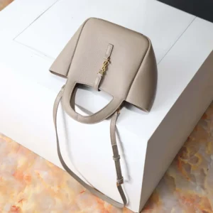 Saint Laurent YSL Women Le 5 À 7 Baby Bea In Grained Leather-Light Cumin