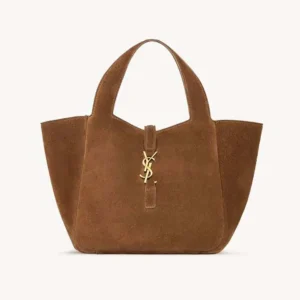 Saint Laurent YSL Women Le 5 À 7 Baby Bea In Suede Brown
