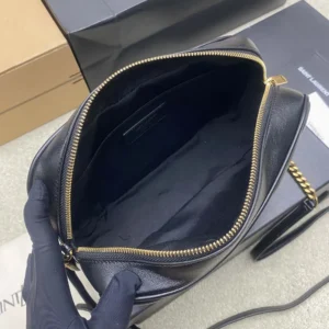 Saint Laurent YSL Women Loulou Camera Bag In Matelassé Lambskin-Black