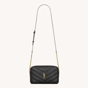 Saint Laurent YSL Women Loulou Camera Bag In Matelassé Lambskin-Black