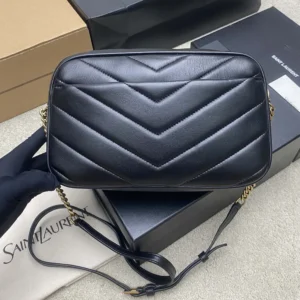 Saint Laurent YSL Women Loulou Camera Bag In Matelassé Lambskin-Black