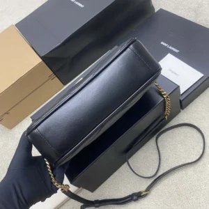 Saint Laurent YSL Women Loulou Camera Bag In Matelassé Lambskin-Black