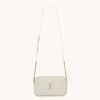 Saint Laurent YSL Women Loulou Camera Bag In Matelassé Lambskin-White