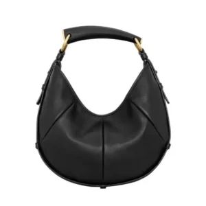 Saint Laurent YSL Women Mombasa Medium In Leather-Black 862029AA