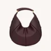 Saint Laurent YSL Women Mombasa Medium In Leather-Rouge Cabernet 862029AA