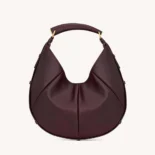 Saint Laurent YSL Women Mombasa Medium In Leather-Rouge Cabernet 862029AA