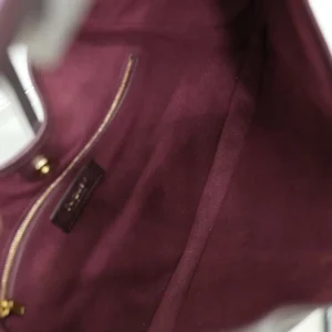Saint Laurent YSL Women Mombasa Medium In Leather-Rouge Cabernet 862029AA