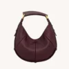 Saint Laurent YSL Women Mombasa Small In Leather-Rouge Cabernet