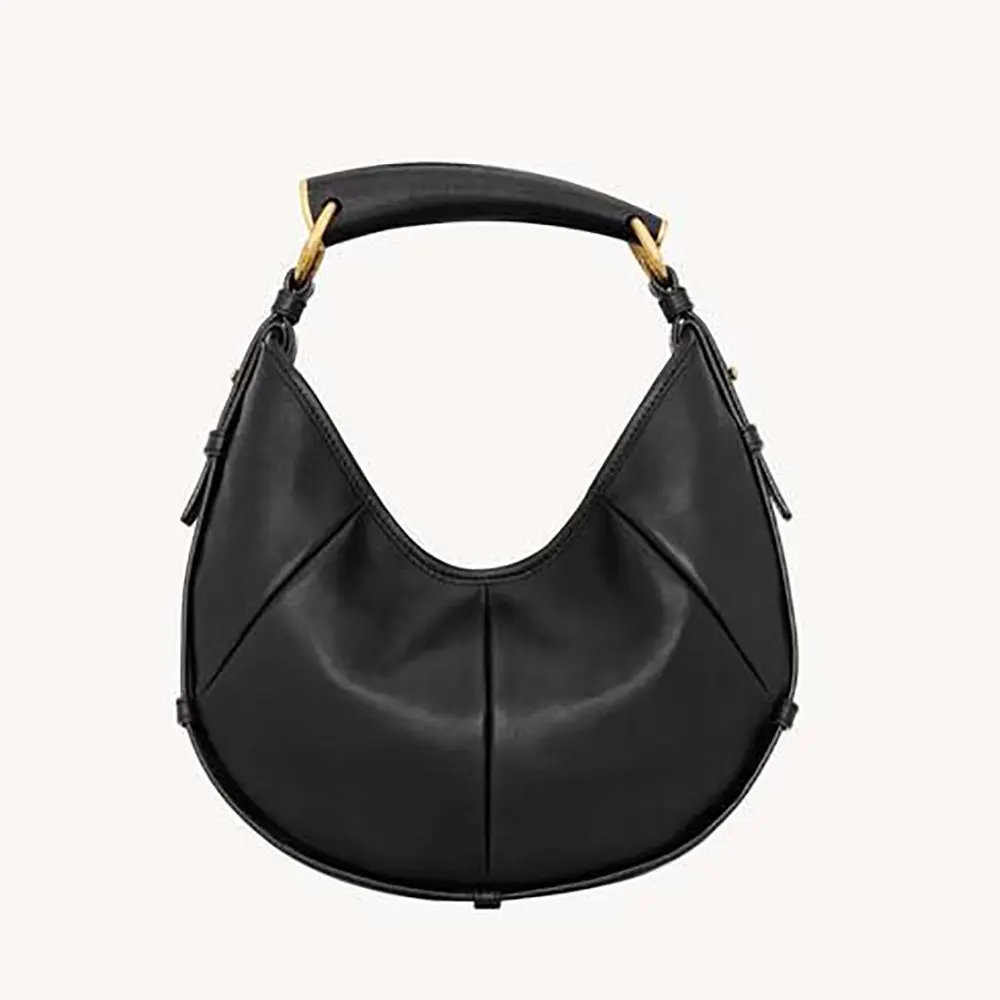 Saint Laurent YSL Women Mombasa Small In Leather-Rouge Cabernet