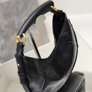 Saint Laurent YSL Women Mombasa Small In Leather-Rouge Cabernet