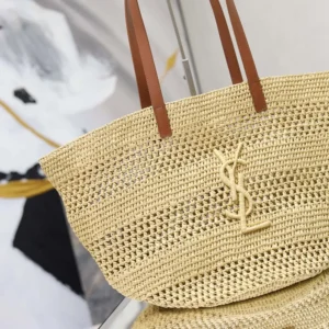 Saint Laurent YSL Women Panier Medium In Raffia 868564GA
