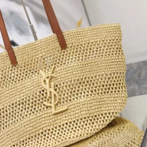 Saint Laurent YSL Women Panier Medium In Raffia 868564GA