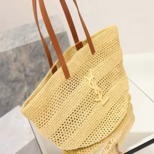 Saint Laurent YSL Women Panier Medium In Raffia 868564GA
