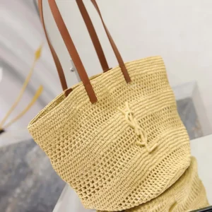 Saint Laurent YSL Women Panier Medium In Raffia 868564GA